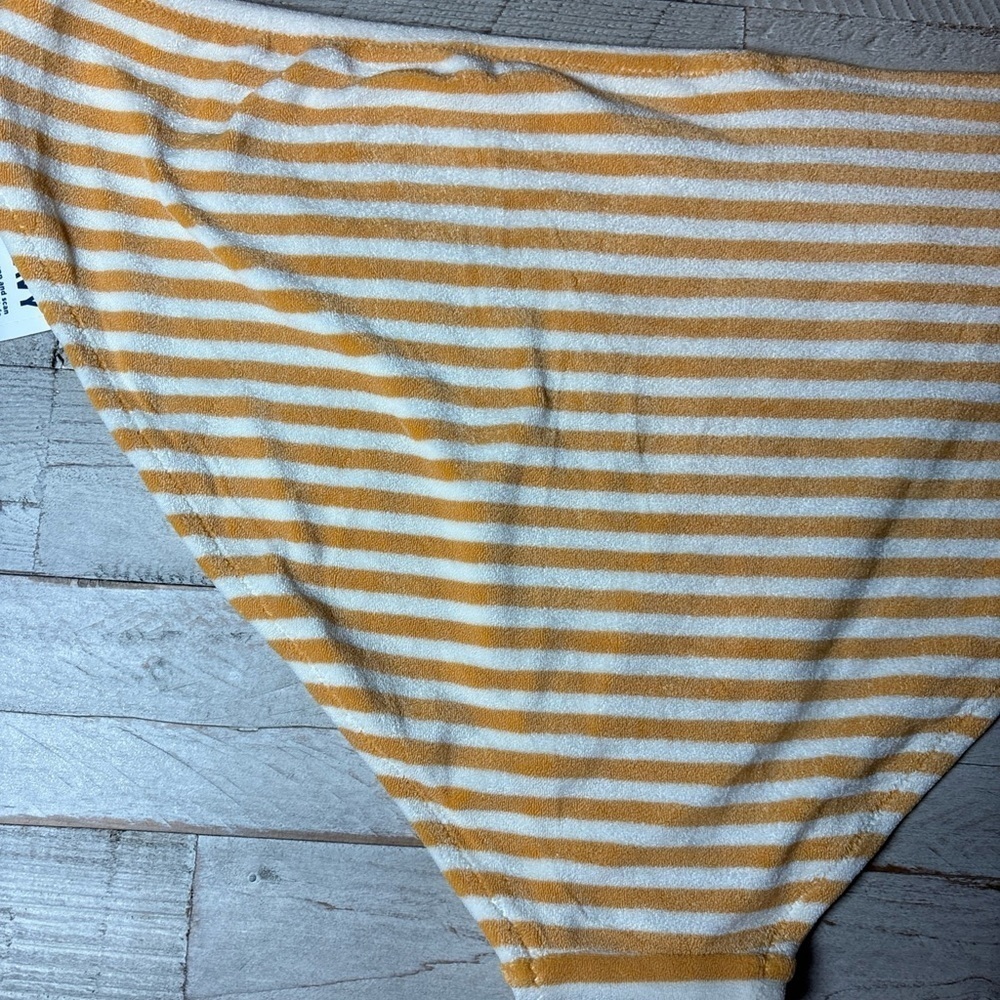 NWT Old Navy Plus Size Orange Striped Terry Classic Low Rise Bikini Bottom 2X - Picture 14 of 15